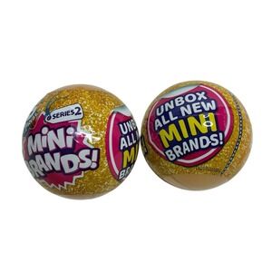 2 Surprise Mini Brands Gold Ball (5 figures) SERIES 2 - Sealed Unopened LOT OF 2